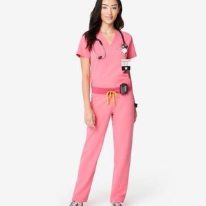 FIGS Limited Edition Neon Pink Scrubs